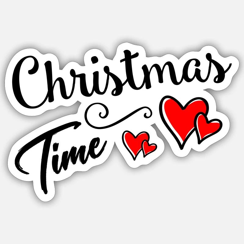 Période de Noël Sticker taille S (10 x 10 cm)