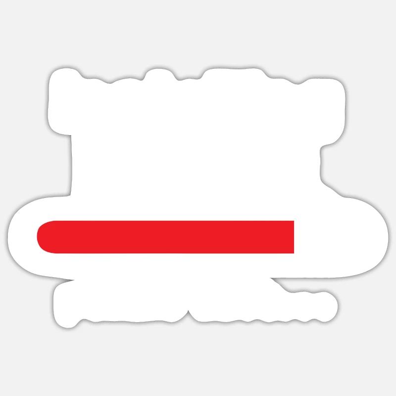 Installing Brain red bar - Sticker size S (10 x 10 cm) - white matte