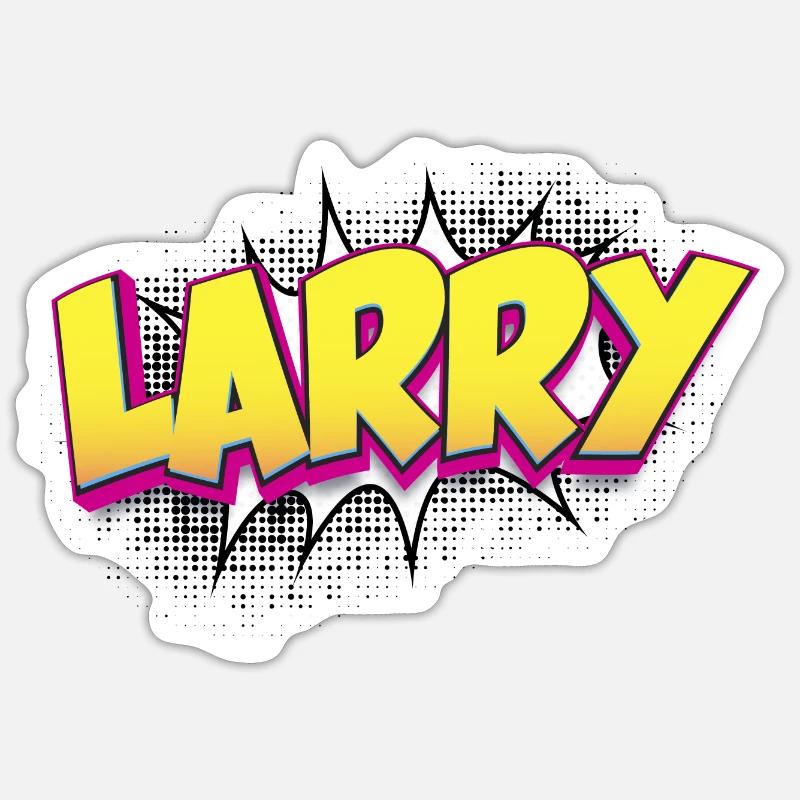 Larry Custom Name Comic Book Style Pop Art, Larry Sticker size S (10 x 10 cm)