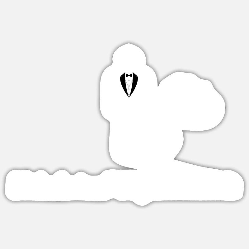 Junggesellen Abend - Sticker Größe S (10 x 10 cm) - Mattweiß