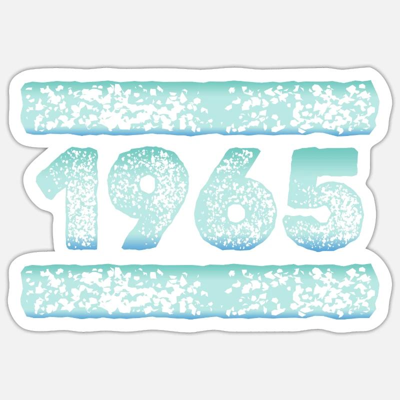 Année 1965 - Sticker taille S (10 x 10 cm) - blanc mat