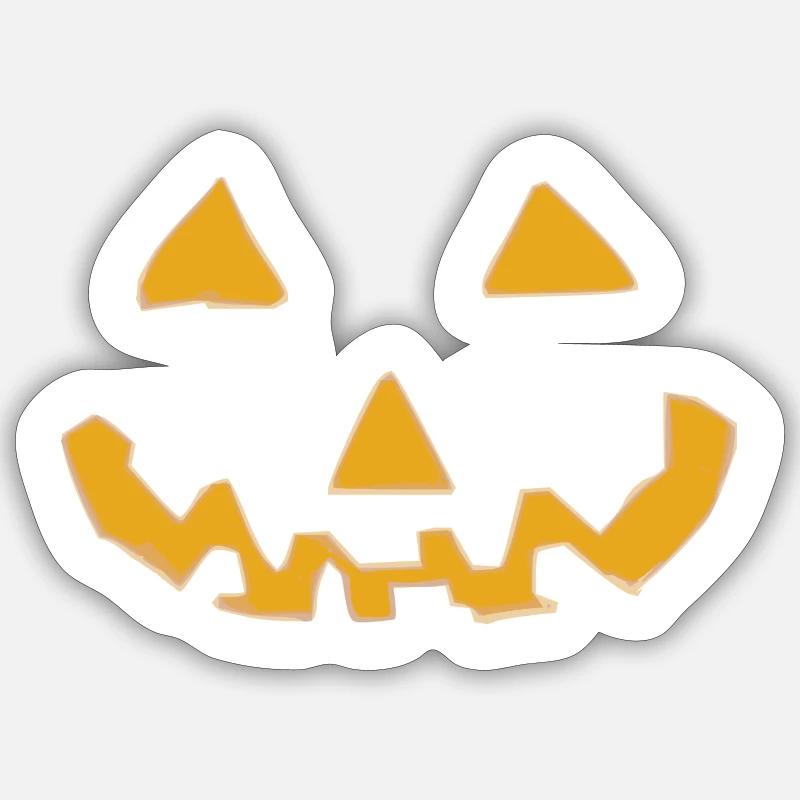 Pumpkin face Sticker size S (10 x 10 cm)