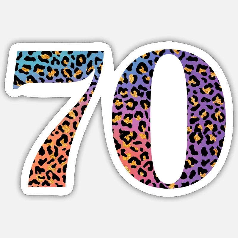 70th Anniversary Leopard Sticker size S (10 x 10 cm)