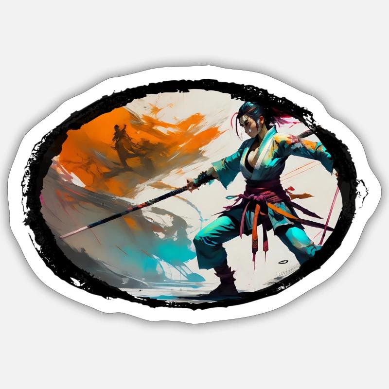 Ninja - Sticker size S (10 x 10 cm) - white matte
