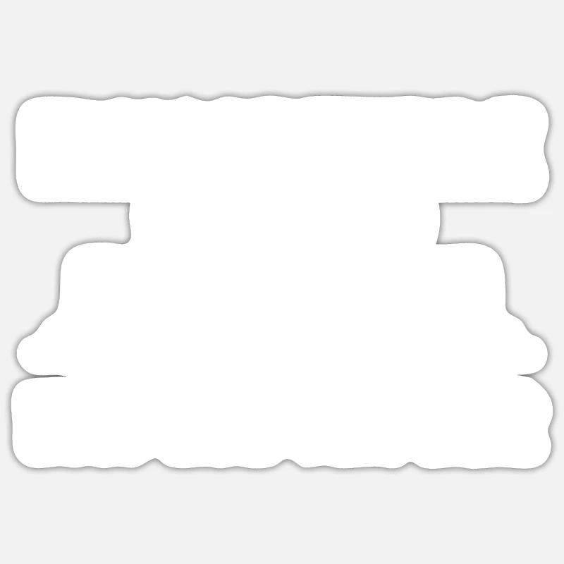 Nilpferd Flusspferd - Sticker Größe S (10 x 10 cm) - Mattweiß