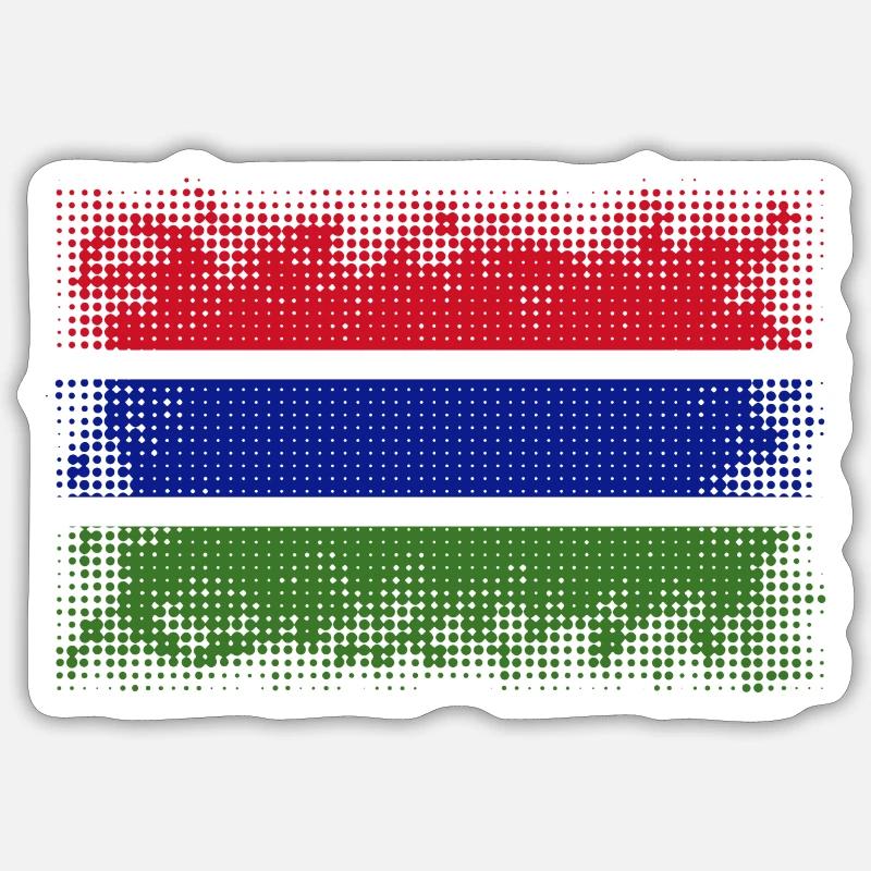 Gift for Gambia - Sticker size S (10 x 10 cm) - white matte