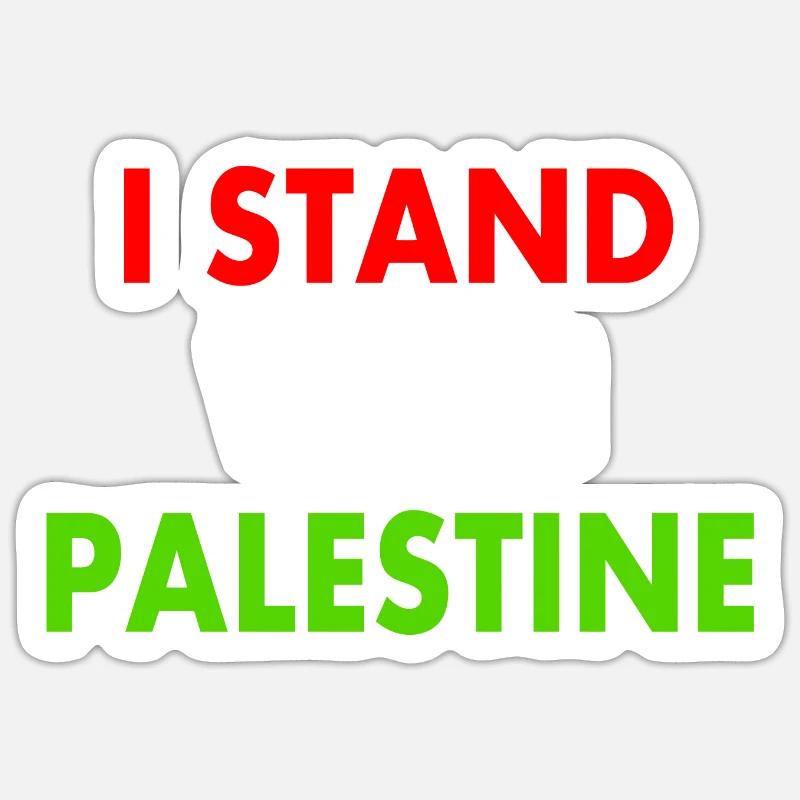 I stand with palestine - Sticker Größe S (10 x 10 cm) - Mattweiß
