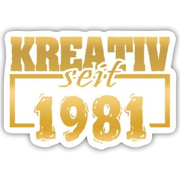 Artwork 1981 - Sticker Größe S (10 x 10 cm) - Mattweiß - Vorne