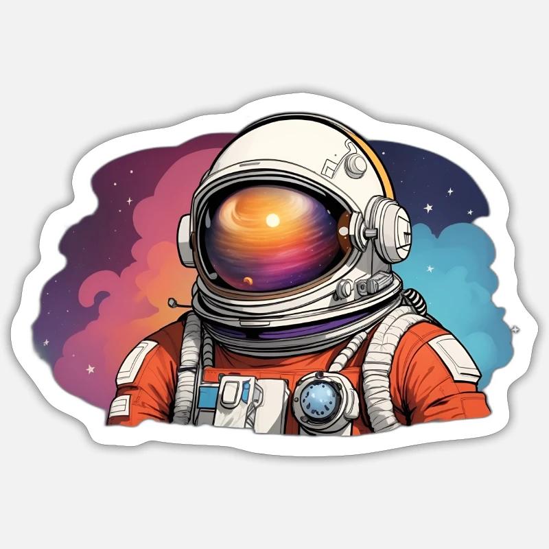Astronaut - Sticker size S (10 x 10 cm) - white matte