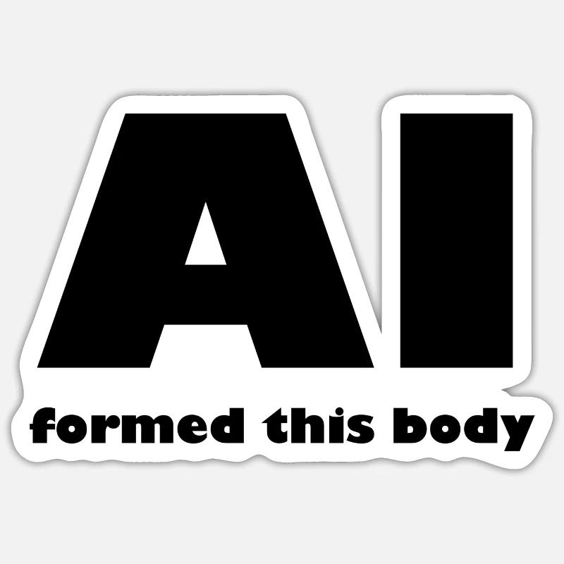 Die künstliche Intelligenz - Sticker Größe S (10 x 10 cm) - Mattweiß