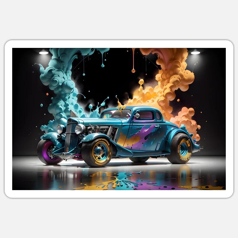 Hot Rod #3 Naklejka rozmiar S (10 x 10 cm)