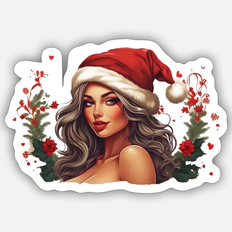 Mere Noël Sticker taille S (10 x 10 cm)