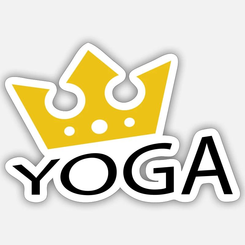 Yoga / Namaste / Fleur de lotus - Sticker taille S (10 x 10 cm) - blanc mat