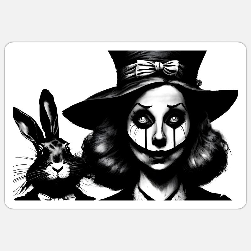 Alice #3 - Sticker size S (10 x 10 cm) - white matte