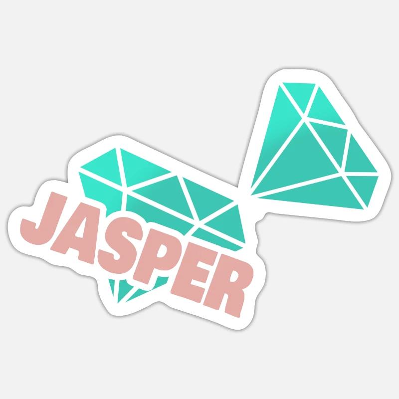 Jasper - Sticker size S (10 x 10 cm) - white matte