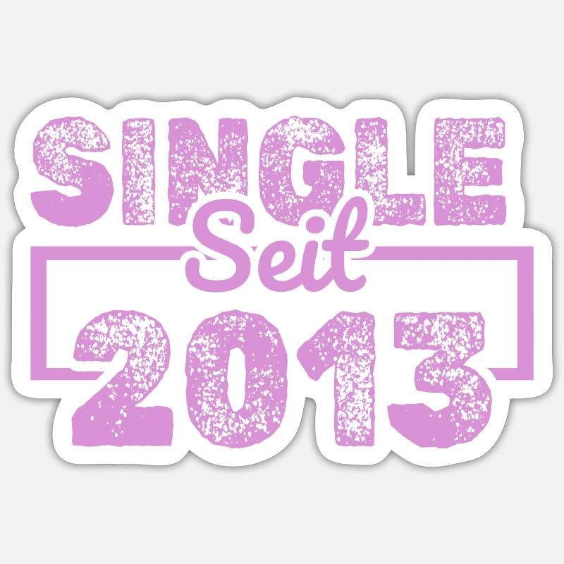 Single 2013 - Sticker Größe S (10 x 10 cm) - Mattweiß