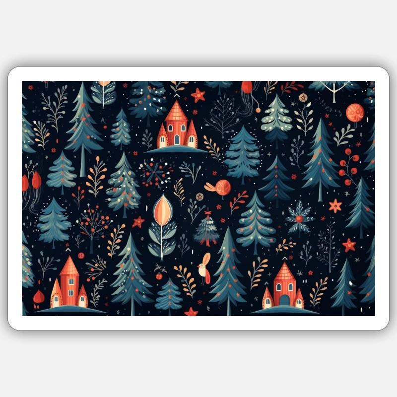 Christmas Pattern Sticker size S (10 x 10 cm)