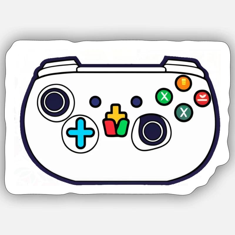 Weißer Videospiel-Controller - Sticker Größe S (10 x 10 cm) - Mattweiß