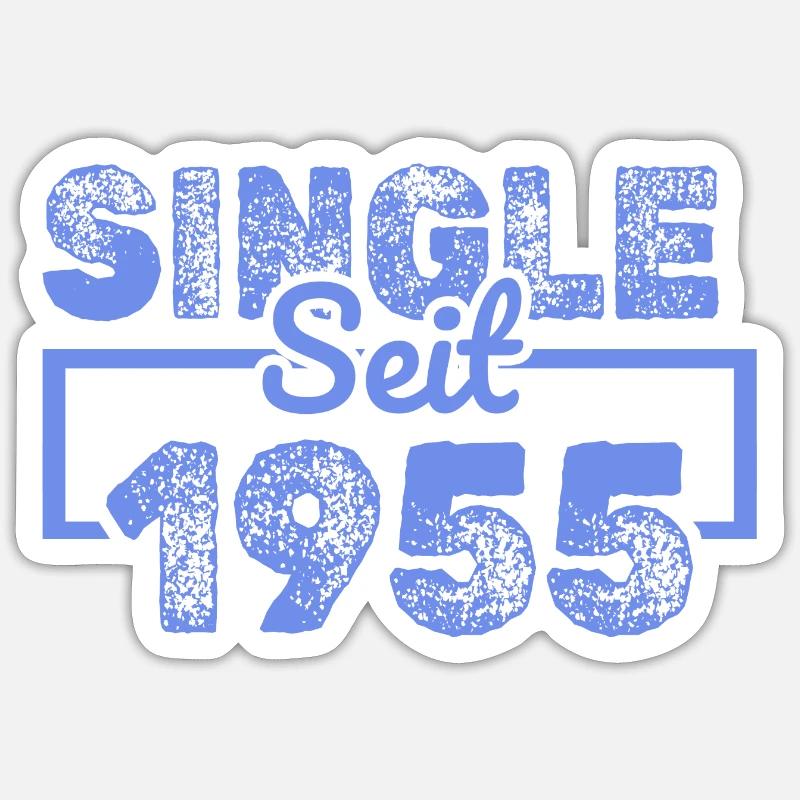 seit 1955 - Sticker Größe S (10 x 10 cm) - Mattweiß