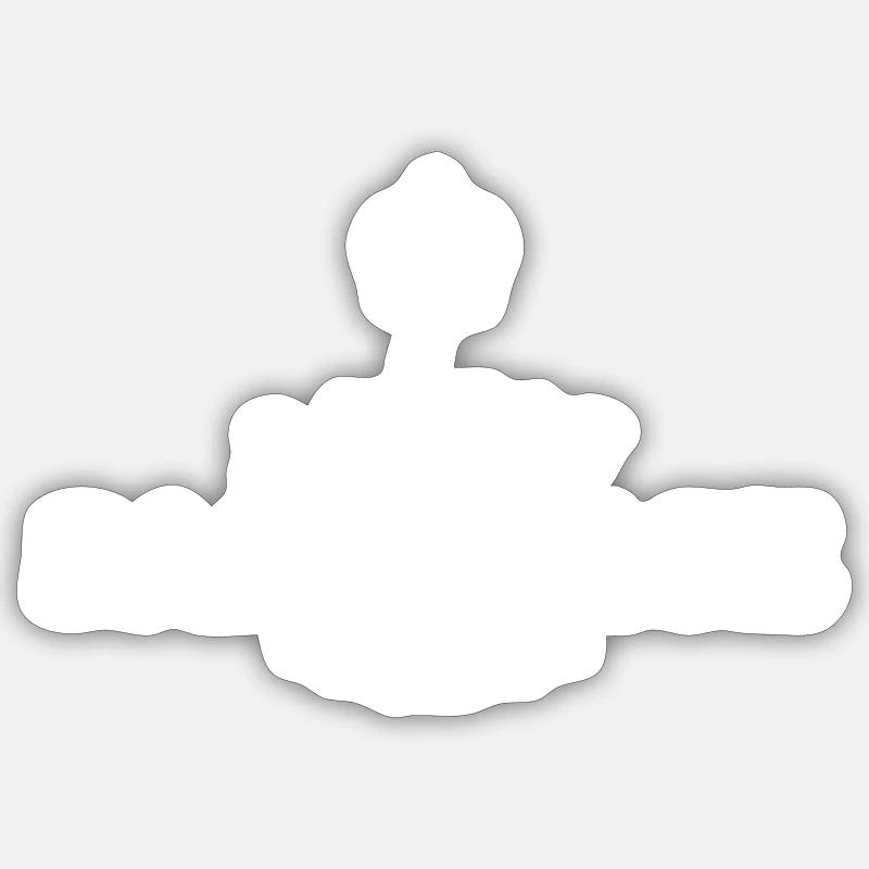 unter uns ist ein Saboteur - Sticker Größe S (10 x 10 cm) - Mattweiß
