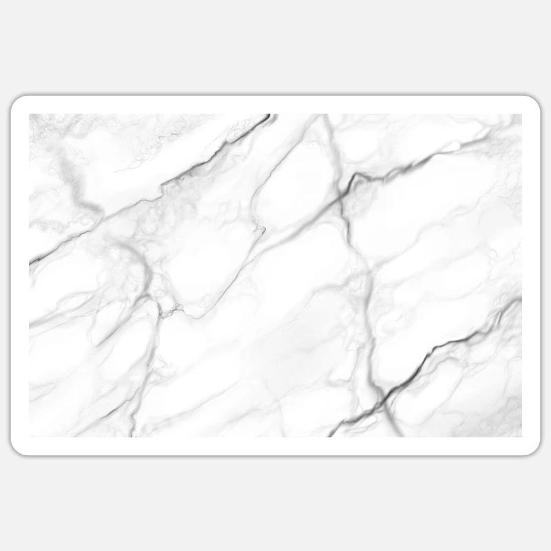 White Marble - Sticker size S (10 x 10 cm) - white matte