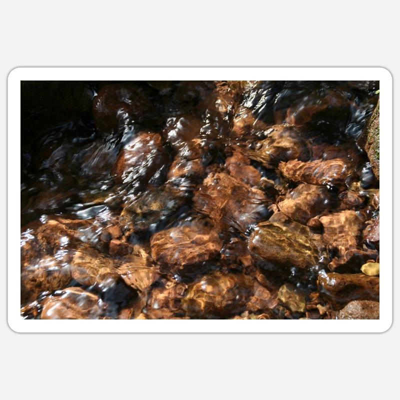 Black Forest Forest Stream - Sticker size S (10 x 10 cm) - white matte
