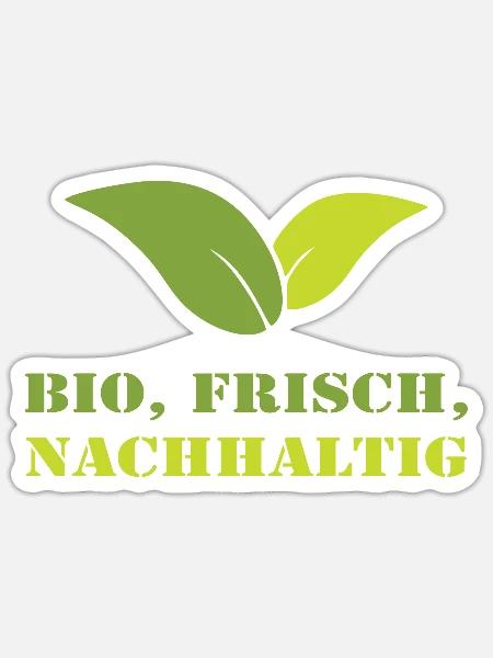 Bio Frisch Nachhaltig Biobauer Landwirt Geschenk - Sticker Größe S (10 x 10 cm) - Mattweiß