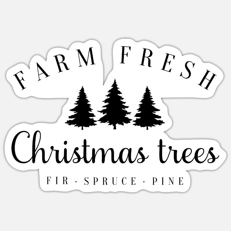 Festlicher Weihnachtspullover mit Weihnachtsbaum - Sticker Größe S (10 x 10 cm) - Mattweiß