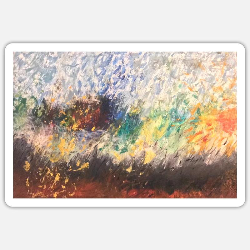 Feu de champ Sticker taille S (10 x 10 cm)