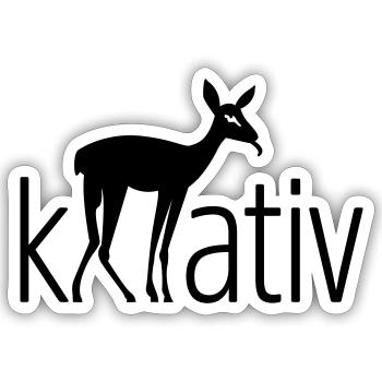 kREHativ kreativ - Sticker Größe S (10 x 10 cm) - Mattweiß - Vorne