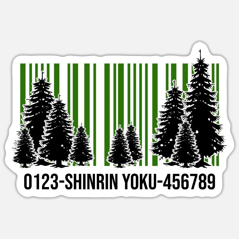 shinrin yoku forest walker forest bathing forest Sticker size S (10 x 10 cm)
