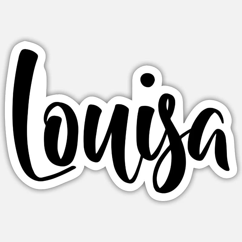 Name - Louisa - Sticker size S (10 x 10 cm) - white matte