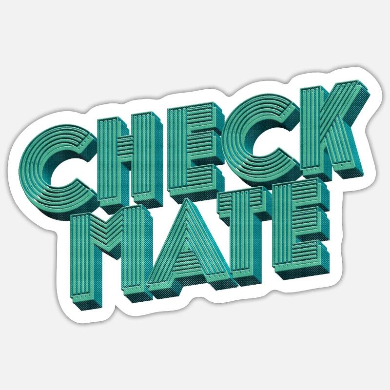 Échecs Echecs Echecs Echecs Moves Joueur D’échecs - Sticker taille S (10 x 10 cm) - blanc mat