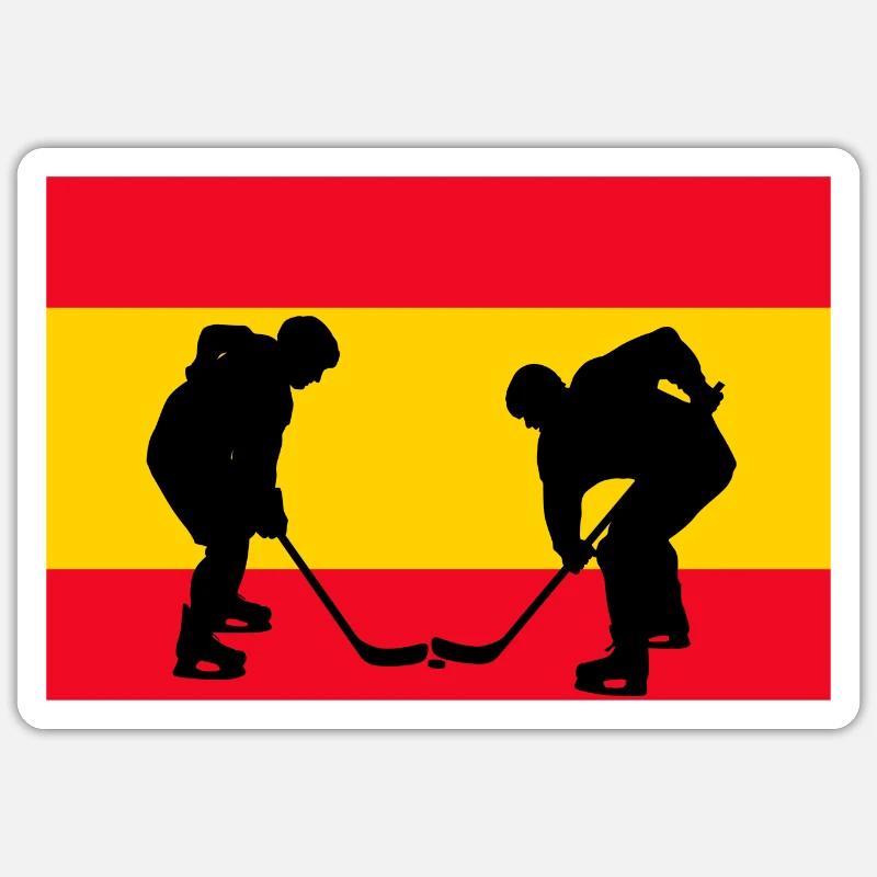 Drapeau de l’Espagne - Sticker taille S (10 x 10 cm) - blanc mat