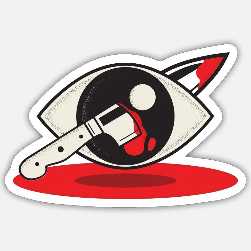 Logo Couteau dans l’œil Sticker taille S (10 x 10 cm)