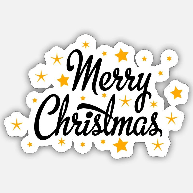 Joyeux Noël - Sticker taille S (10 x 10 cm) - blanc mat