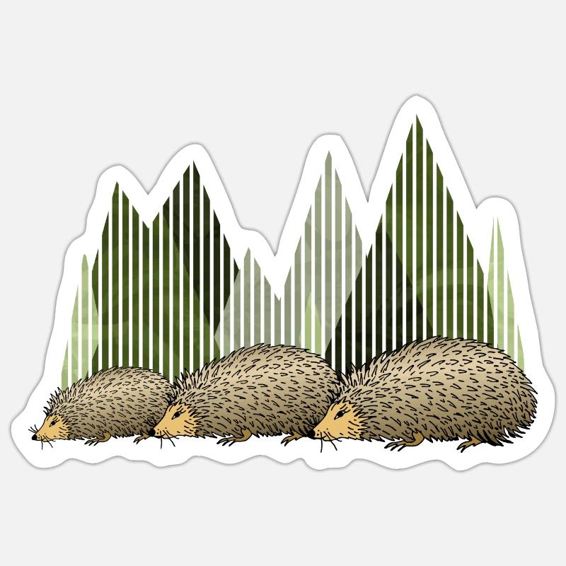 Igel - Sticker Größe S (10 x 10 cm) - Mattweiß