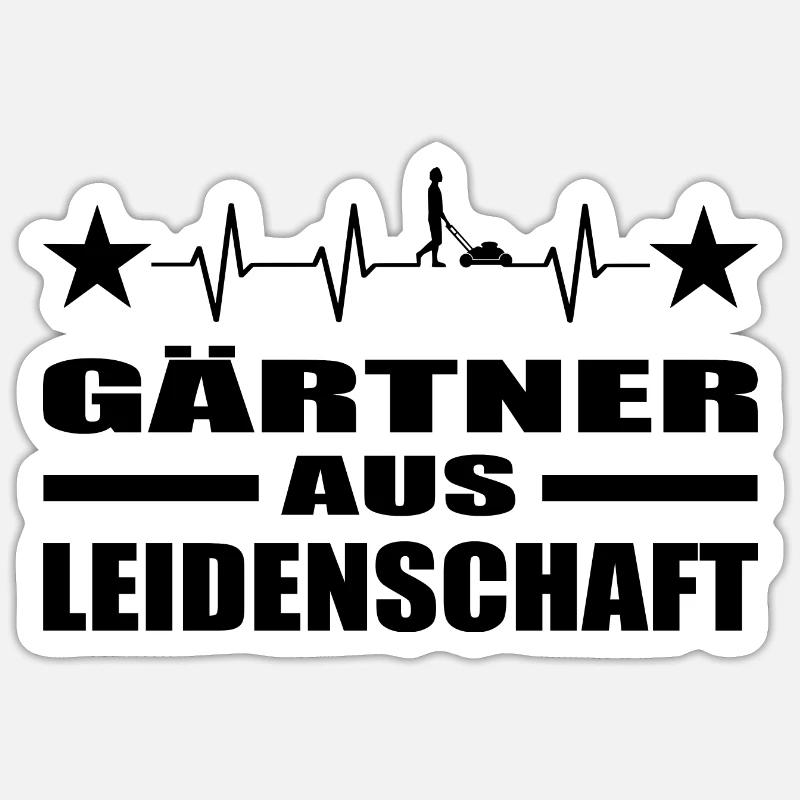 Garten - Sticker Größe S (10 x 10 cm) - Mattweiß
