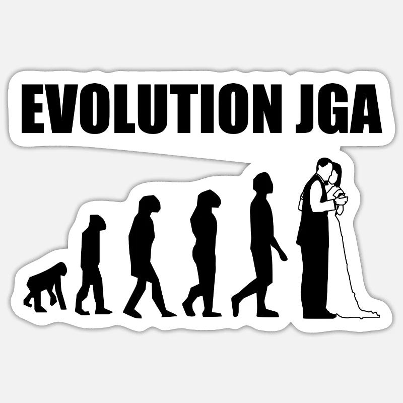 Junggesellenabschied - Sticker Größe S (10 x 10 cm) - Mattweiß