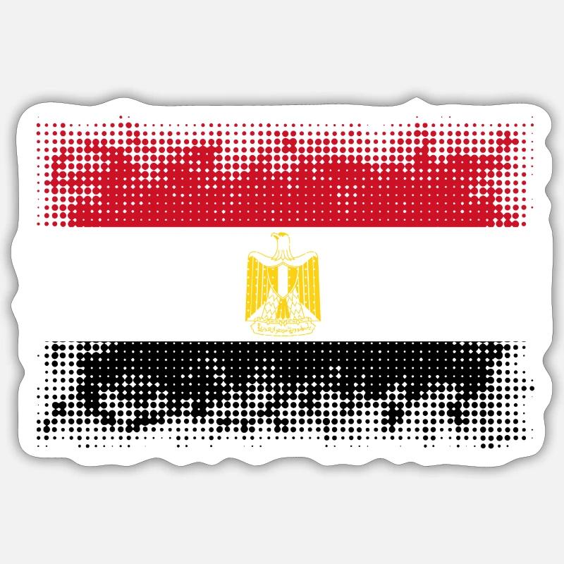 Égypte - Sticker taille S (10 x 10 cm) - blanc mat
