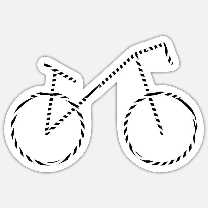 J’adore mon vélo - Sticker taille S (10 x 10 cm) - blanc mat