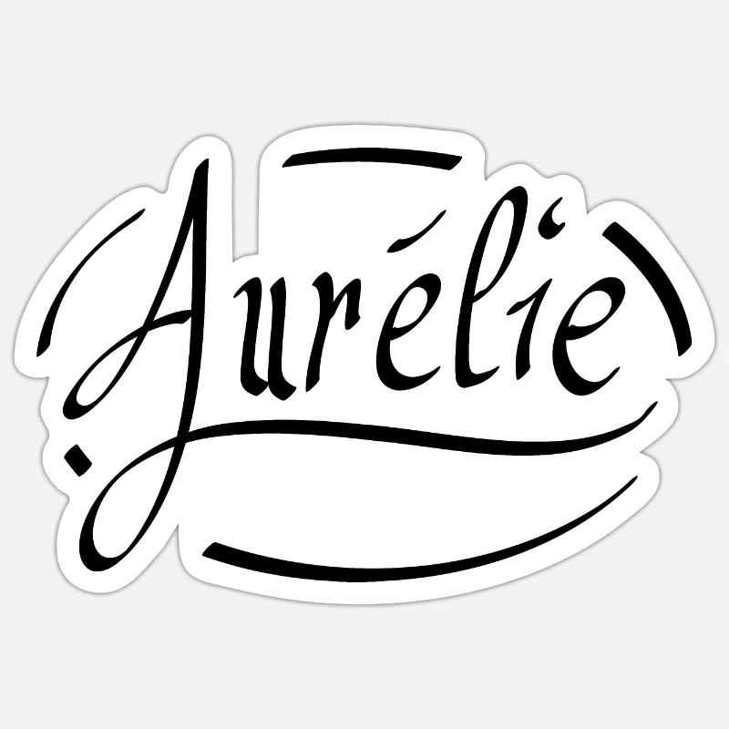 Aurélie - Sticker size S (10 x 10 cm) - white matte