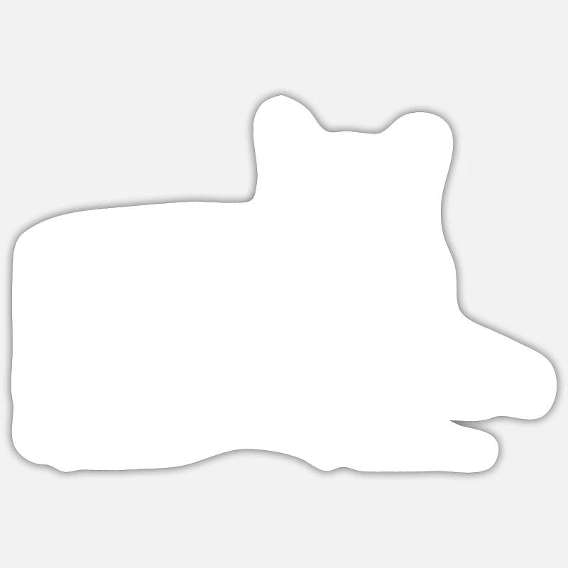 Cat White White Cats - Sticker size S (10 x 10 cm) - white matte