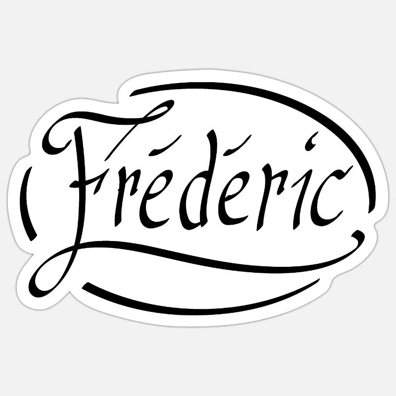 Frédéric - Sticker Größe S (10 x 10 cm) - Mattweiß