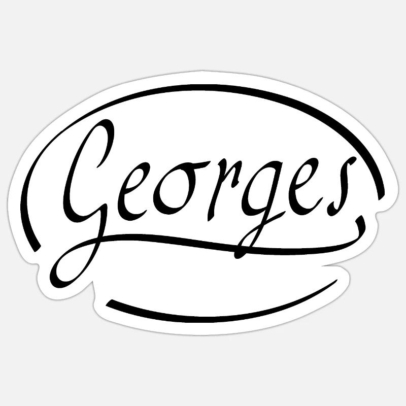 Georges - Sticker Größe S (10 x 10 cm) - Mattweiß