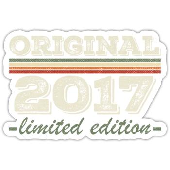 Legend since 2017 Born 2017 Birthday 2017 - Sticker size S (10 x 10 cm) - white matte - Front