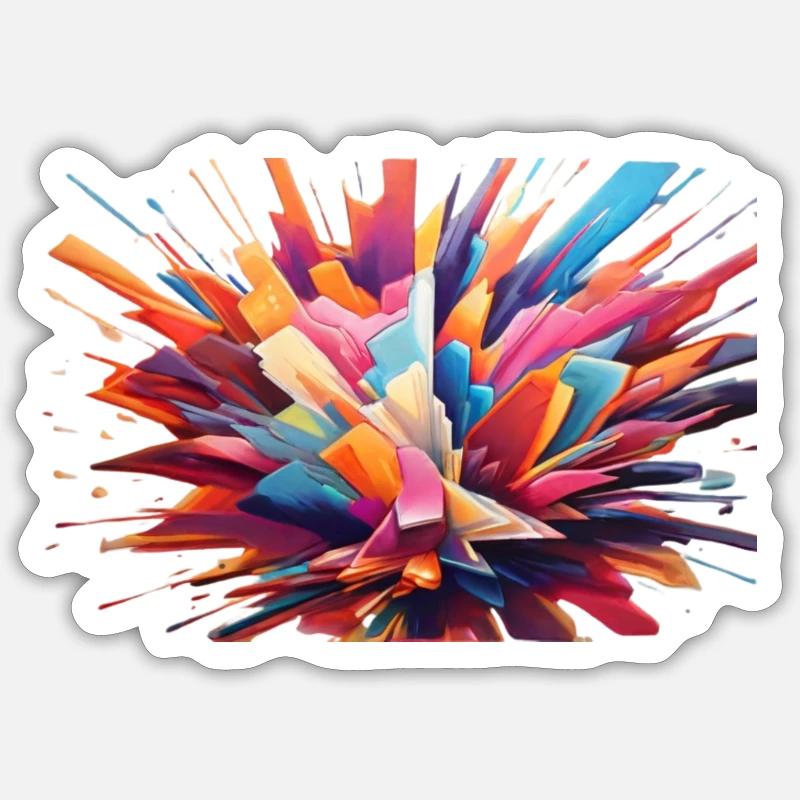 Eine Explosion der Farben Sticker Größe S (10 x 10 cm)