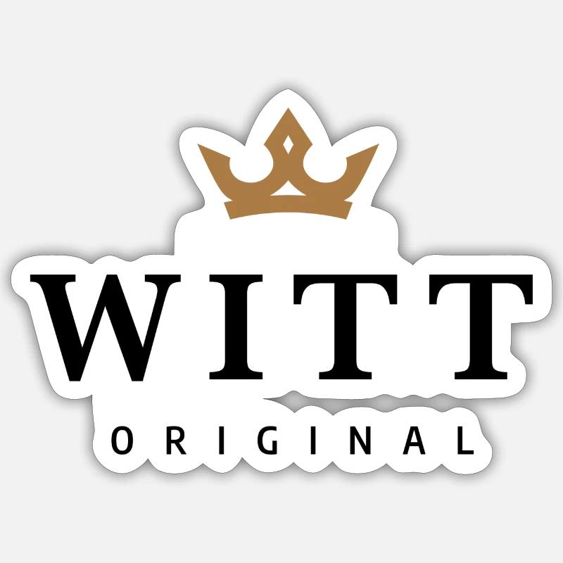 Witt - Sticker Größe S (10 x 10 cm) - Mattweiß