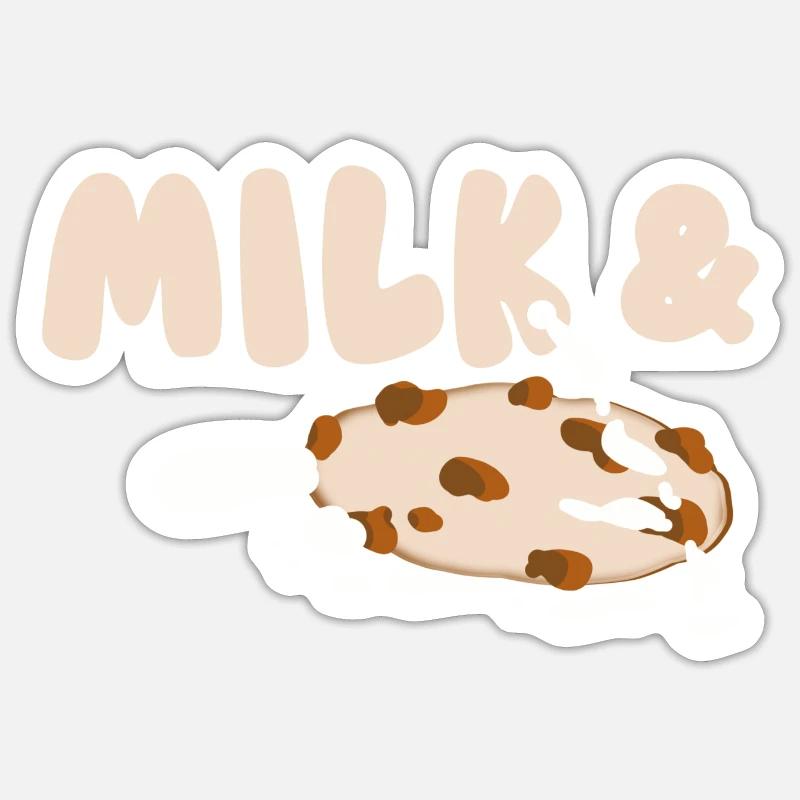 Milk and biscuits Sticker size S (10 x 10 cm)