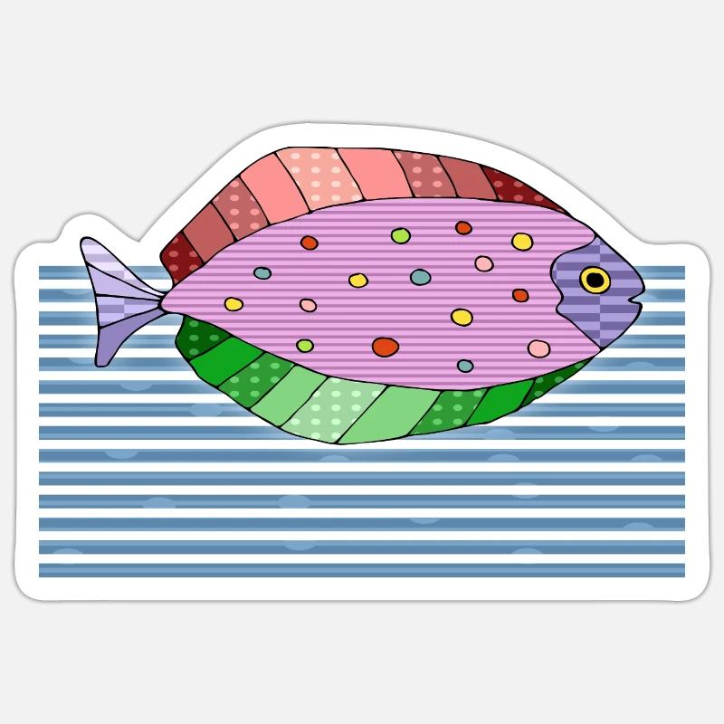 Fish - Sticker size S (10 x 10 cm) - white matte